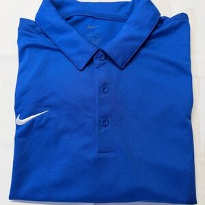 Nike Men's Dri-Fit Golf Blue Polo Shirt